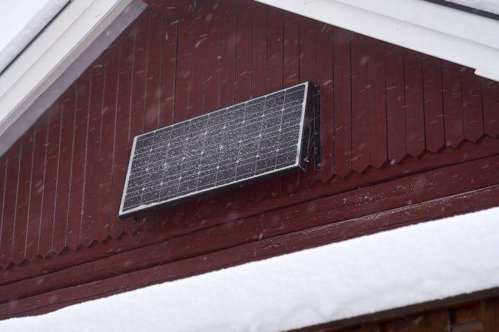 panneau solaire hiver